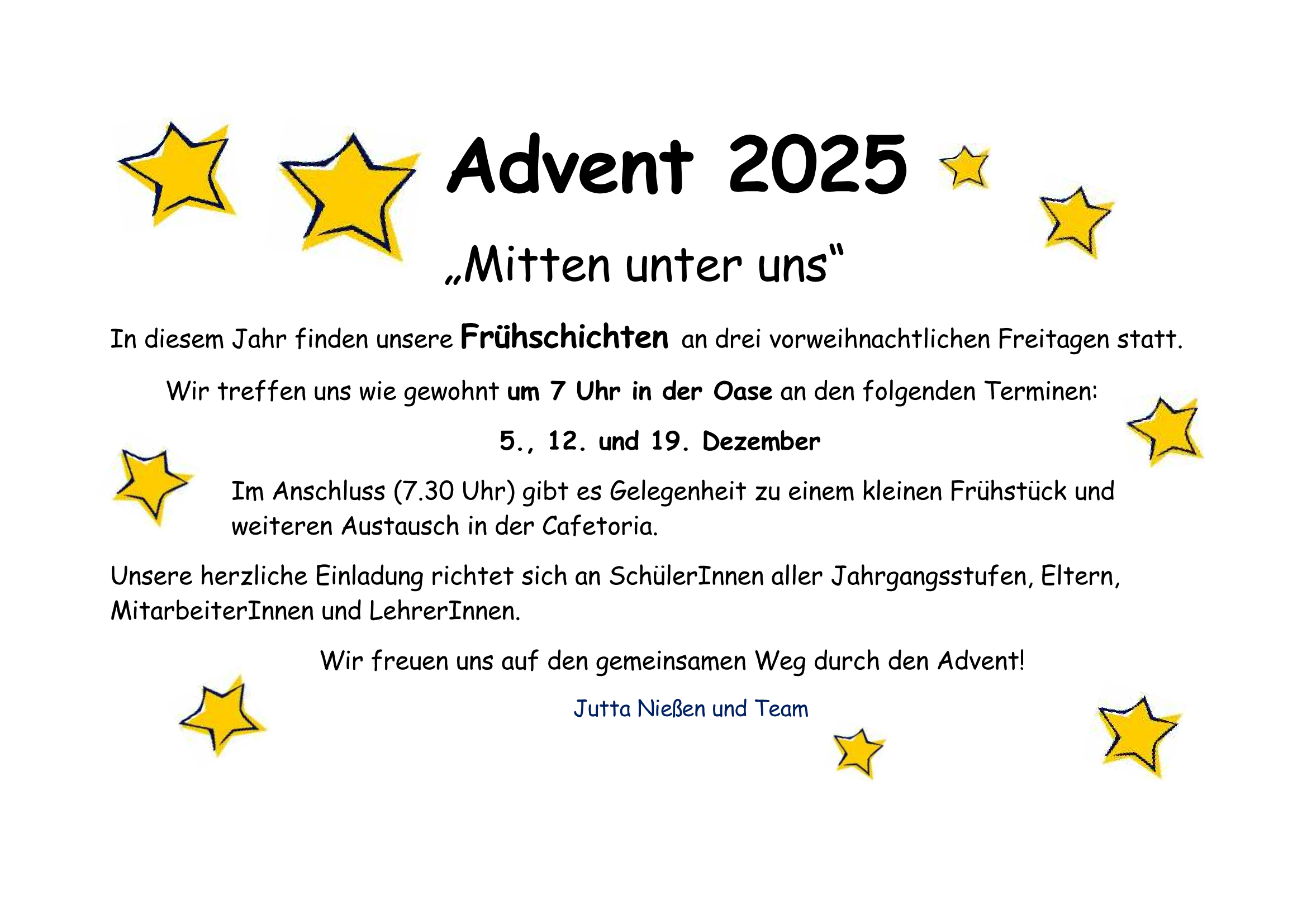 Einladung Advent 2025