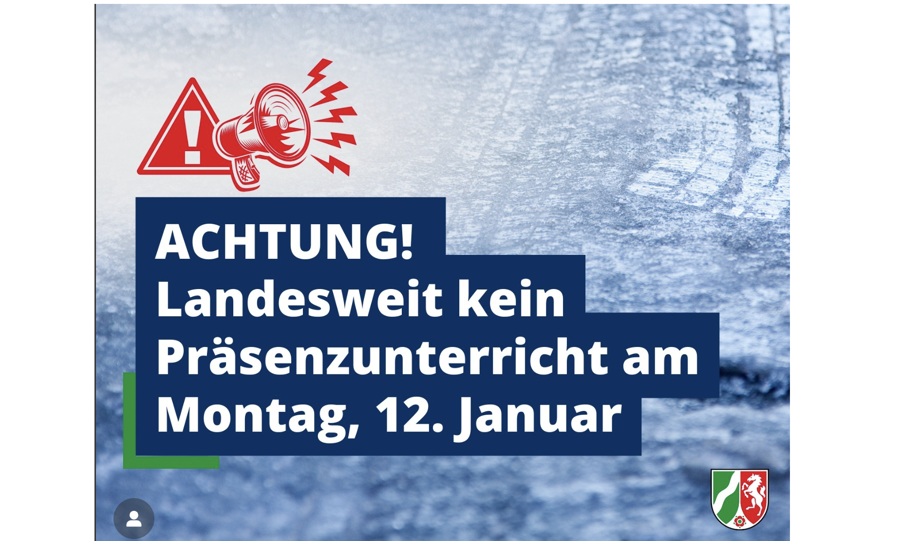 Mitteilung Distanzunterricht 20260112