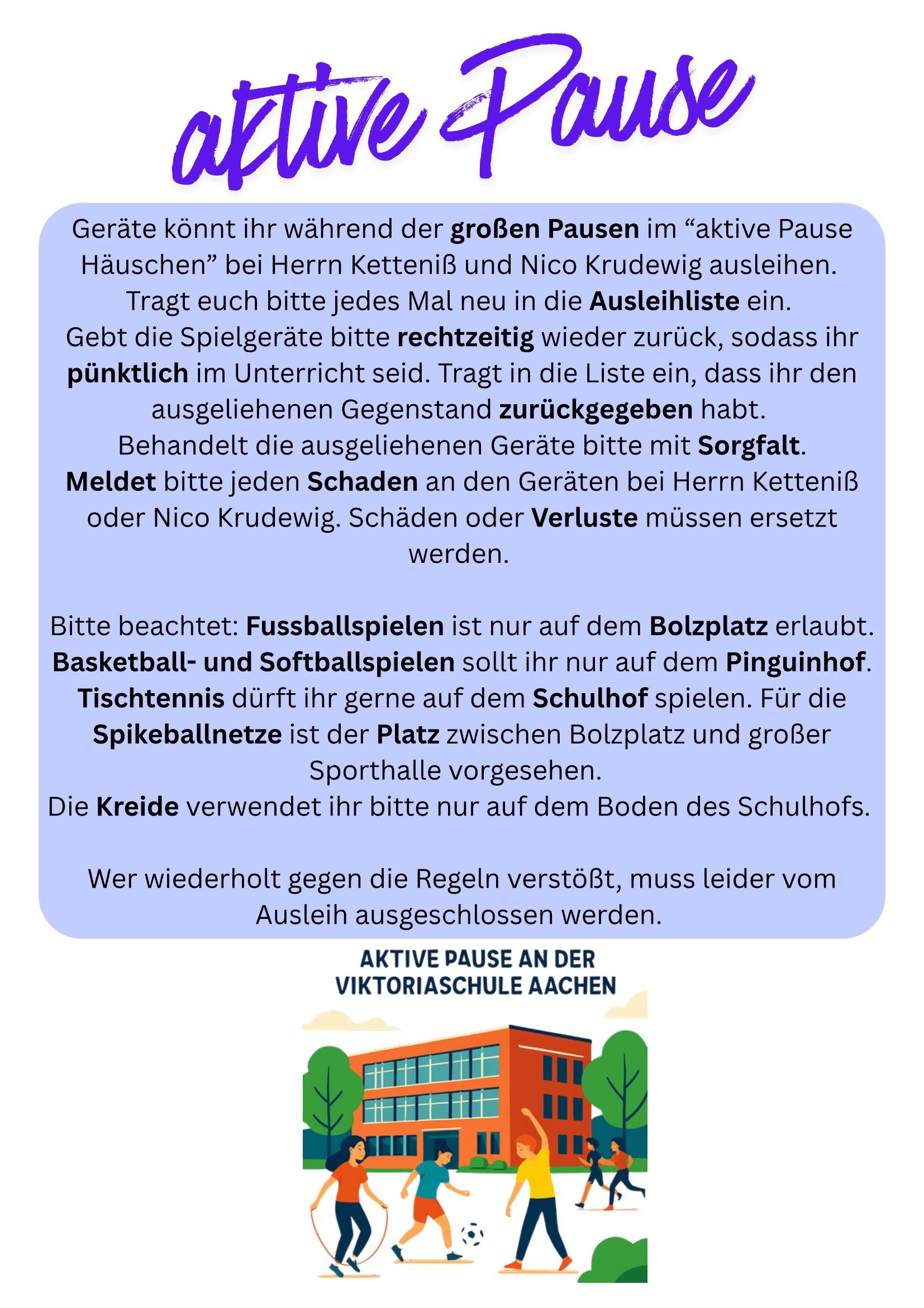 Regeln aktive Pause - Seite 1