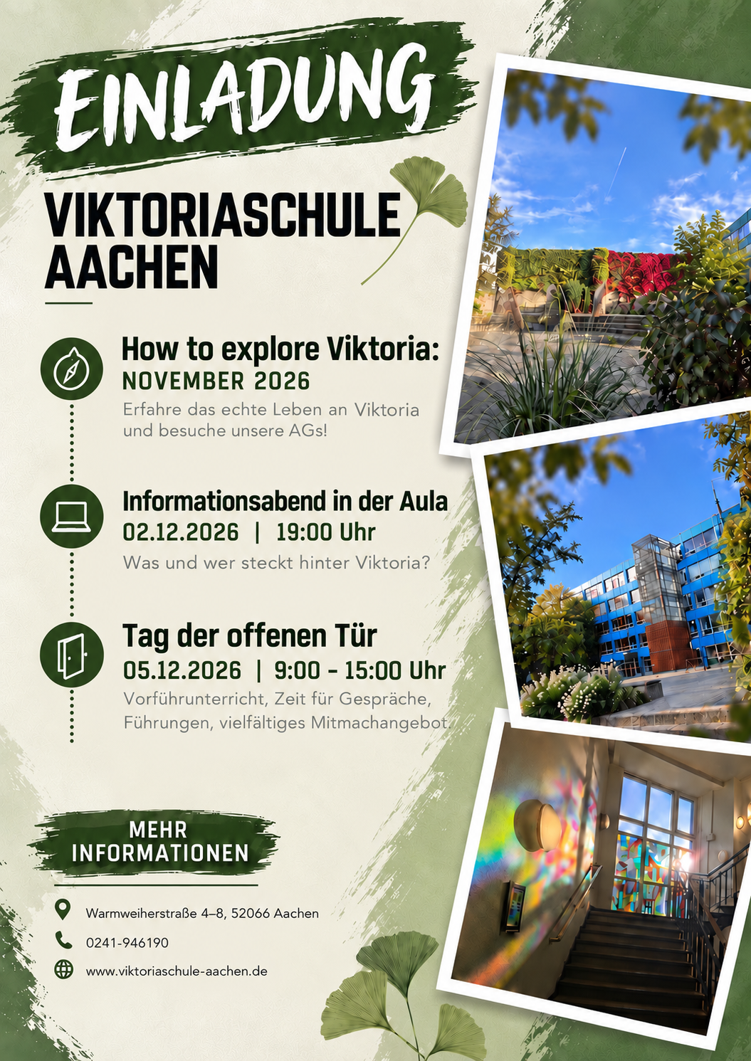 Informationsveranstaltungen 2026 - Einladung
