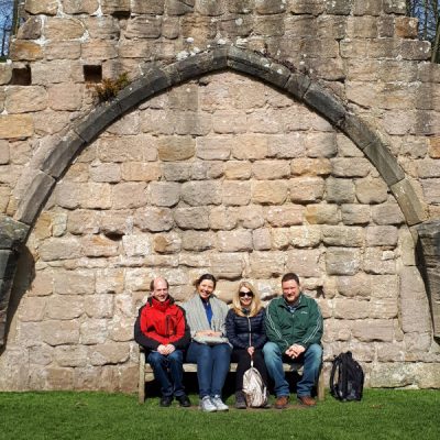 Lehrerteam in Fountains Abbey